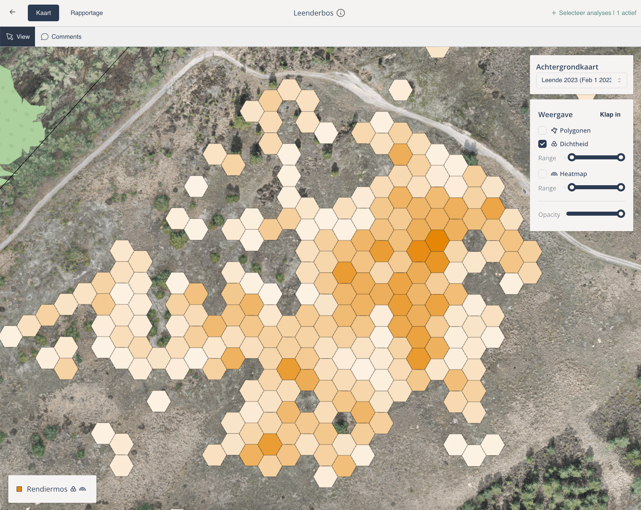 Hexagonen dichtheid data visualisatie